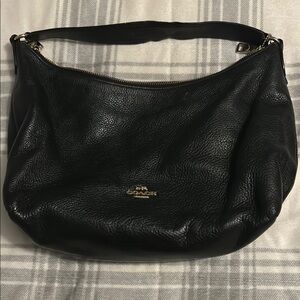 Coach Black Hobo Bag with Gold Hardware
